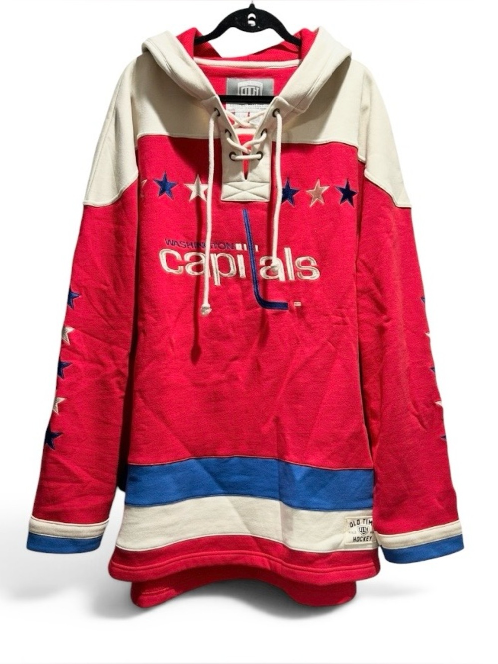VTG Old Time Hockey Washington Capitals Lacer
Heavyweight Hoodie Sweatshirt XXL